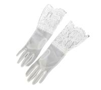 Iuhtrb Gants élégants en dentelle pour bal de fin d'année, concert, soirée, banquet, accessoire court pour mariée et demoiselles d'honneur Accessoires de mariée élégants en dentelle, blanc, taille