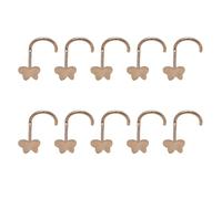 Iuhtrb Lot de 10 piercings tendance en forme de papillon en acier inoxydable pour nez, oreille, cartilage, nez papillon, taille unique, Comme décrit, Comme décrit.