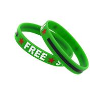 Iuhtrb Lot de 2 bracelets robustes en silicone doux et imperméables pour les amateurs de paix, taille unique, Comme décrit