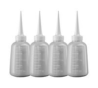 Iuhtrb Lot de 4 flacons à presser avec buse pour colles, huile et lavage dans les projets d'artisanat, verrerie de laboratoire