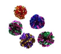 Iuhtrb Lot de 5 sphères colorées à mâcher pour chaton en forme de dentition colorée pour garder le chaton occupé et froisser les balles en vrac