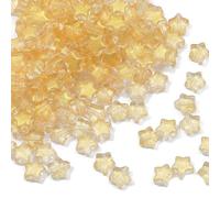 Iuhtrb Lot de 50 pendentifs en forme d'étoile à trou droit pour colliers et bracelets, bijoux, accessoires de perles, fournitures de fabrication de boucles d'oreilles, perles vintage, taille unique