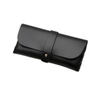 Iuhtrb Lunettes à monture ovale avec strass pour voyage, scène, festival de musique, fourniture en métal, lunettes confortables à petite monture, Sac en cuir