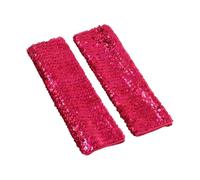 Iuhtrb Manchons de bras à paillettes scintillantes pour festivals, tenues pour divers événements et fêtes, Rouge prune, taille unique
