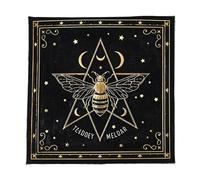 Iuhtrb Nappe de table en forme de papillon et d'étoile, nappe de divination, nappe de table, tapisserie, astrologie, sorcellerie, décoration de table, motif papillon, étoiles, nappe de table