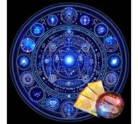 Iuhtrb Nappe de tarots avec symbole mystérieux - Nappe de divinations - Nappe de table - Tapisserie astrologie sorcellerie - Décoration - Symbole mystérieux - Tarots - Nappe de table spirituelle