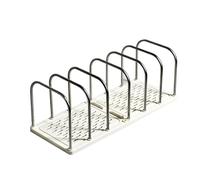 Iuhtrb Organisateurs de fichiers de bureau en fil métallique pour magazines, bibliothèque pour bureau, 6 emplacements, 36,8 x 14,5 x 13,5 cm, bureau de bureau