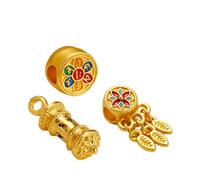 Iuhtrb Pack of 3 Mantras Bouddhistes Charme Religieux Pendant pour Les Bracelets Fabrication Bijoux Boucle d'oreille Composants