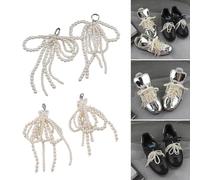 Iuhtrb Perles Perles Bowknot Lacets Charme Décorations Sweet Shoe Pendentif Mode Chaussures Accessoires Cadeaux pour Femmes Filles Lacets, taille unique, Comme décrit, Comme décrit.