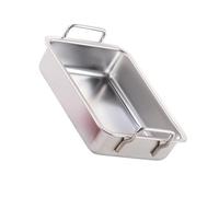 Iuhtrb Plaque de four rectangulaire pour cocotte, pain, pizza en acier inoxydable avec poignée portable, accessoires de cuisine, plaque de four