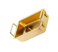 Iuhtrb Plaque de four rectangulaire pour cocotte, pain, pizza en acier inoxydable avec poignée portable, accessoires de cuisine, plaque de four
