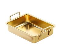 Iuhtrb Plaque de four rectangulaire pour cocotte, pain, pizza en acier inoxydable avec poignée portable, accessoires de cuisine, plaque de four