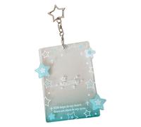 Iuhtrb Porte-cartes élégant en forme d'étoile pour les fans - Organisateurs de photos d'idole portables avec des designs en acrylique robuste - Organisateur de photos d'idole, bleu, taille unique
