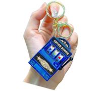 Iuhtrb Porte-clé unique en forme de machine à fruits - Accessoire décoratif essentiel au quotidien - Texture pour étudiants et jeunes - Décoration créative en forme de fruits, bleu, taille unique