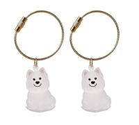 Iuhtrb Porte-clés commémoratif pour collecteur de poils d'animaux de compagnie, pour chiens, chats et petits, facile à transporter et à remplir, étui de conservation des poils, West Highlands, taille