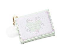 Iuhtrb Portefeuille style coréen de style coréen avec porte-monnaie en cuir synthétique avec porte-cartes, portefeuille à trois volets avec porte-cartes Motif lapins de dessin animé, Vert, Beauté de