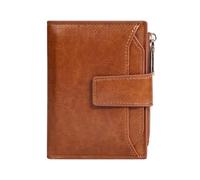 Iuhtrb Portefeuille tendance style coréen court porte-monnaie en cuir PU Portefeuille à deux volets avec porte-cartes pour femme quotidienne Sac à monnaie élégant en cuir PU avec porte-cartes, marron