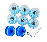 Iuhtrb Résistant à l'usure pour skateboard à double rangée de patins à roulettes, quads de rechange avec roulements