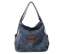 Iuhtrb Sac à bandoulière en jean pour femme - Grande capacité - Sac à main décontracté - Pour le shopping, les rendez-vous galants - Grande capacité - Sac à main décontracté - Aisselles assorties, a