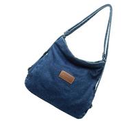 Iuhtrb Sac à bandoulière en jean pour femme - Grande capacité - Sac à main décontracté - Pour le shopping, les rendez-vous galants - Grande capacité - Sac à main décontracté - Aisselles assorties, b