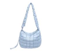 Iuhtrb Sac à bandoulière léger à la mode avec matelassé, rembourré, multifonction, fermeture éclair, sac à main sous les aisselles, sac à main pour femme, sac à bandoulière léger, bleu, One Size