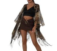 Iuhtrb Sequins Féminins Châle Élégant Rétros Dentelle Capes Carnivals Châle Châle Élégant Accessoire Femmes Élégant Accessoire Féminin Élégant