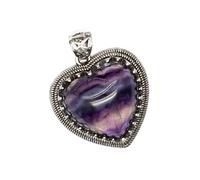 Iuhtrb Styles Vintage Collier Pendentif Labradorite avec des Pierres Précieuses Élégantes D'améthyste pour Les Femmes Cherche Une Mode Unique