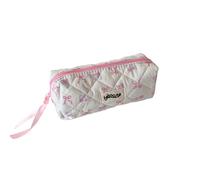 Iuhtrb Trousse à crayons avec nœuds mignons - Trousse esthétique pour stylos - Pochettes de style coréen - Fournitures scolaires et de bureau - Style coréen, blanc