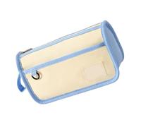 Iuhtrb Trousse à crayons en toile de style coréen - Grande capacité - Trousse à crayons esthétique - Fournitures scolaires et de bureau - Style coréen - Grande capacité, bleu