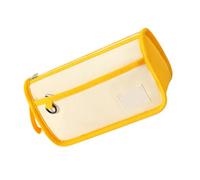 Iuhtrb Trousse à crayons en toile de style coréen - Grande capacité - Trousse à crayons esthétique - Fournitures scolaires et de bureau - Style coréen - Grande capacité, jaune