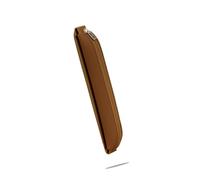 Iuhtrb Trousse à stylos avec bande élastique réglable pour journal intime, carnet de notes, pochettes en cuir à fermeture éclair avec bande élastique, marron