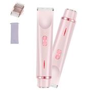 Iui Beauty Shaver, 2 in 1 Painless Bikini Facial Hair Trimme,Comfort 2 in 1 Electric Lady Shaver, Dual Head Shaver Women, Wet and Dry, for Legs, Underarm, Arm (Pink)