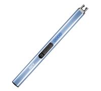 IUIRE Briquet électrique avec lampe de poche USB C rechargeable - Briquet à arc pour bougies coupe-vent plasma pour camping, barbecue, réchaud d'urgence à la maison avec interrupteur de sécurité