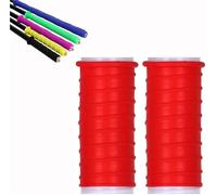 IUIUI Cold Shrink Handle Wrap, 4.7/6.7in Cold Shrink Handle Wrap with Non Slip Texture, Convenient Practical Silicone Bat Grip Tube for Fishing Rods, Rackets and Hand Tools(Red,L 4.7" D: 1.57")