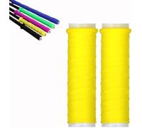 IUIUI Cold Shrink Handle Wrap, 4.7/6.7in Cold Shrink Handle Wrap with Non Slip Texture, Convenient Practical Silicone Bat Grip Tube for Fishing Rods, Rackets and Hand Tools(Yellow,L 6.7" D: 1.57")