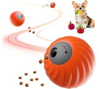 IUIUI Zoomie Buddy 2.0 - Smart Touch Interactive Dog Toy | Automatic Rolling + Feeding | 2.83" Diameter | USB-C Rechargeable | Suitable for Small/Medium Dogs | Safe and Durable(Orange,No Plush Cover)