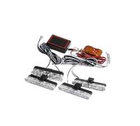 IUKMR Feux De Circulation Diurne Lumière LED Stroboscopique Pour Voiture, Gril Rouge Bleu, Télécommande D'urgence Sans Fil, Signal Flash, Balise De Pompier(White and Red)