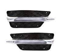 IUKMR Feux De Circulation Diurne Pour Benz W204 2011 2012 2013 2014 Phare DRL Blanc Avec Couvercle Grilles De Pare-chocs Avant Antibrouillard LED(1 paire)