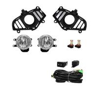 IUKMR Feux De Circulation Diurne Pour Toyota Pour RAV4 2018 2019 2020 2021 2022 Feux Diurnes Antibrouillard Lunette Pare-chocs Conduite 12V(LED White Fog)