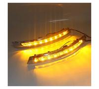 IUKMR Feux De Circulation Diurne Pour VOLVO Pour XC90 2007-2013 LED Feux Diurnes DRL Lumière Du Jour Étanche Antibrouillard Voiture-style Clignotant(White and Yellow,Flashing)
