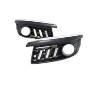 IUKMR Feux De Circulation Diurne Pour VW Pour Jetta MK5 Pour Sagitar 2006-2010 LED Feux Diurnes DRL Cadre De Couverture Phare Antibrouillard(White and Yellow)
