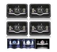 IUKMR Pour Suzuki Pour DRZ400SM Pour DRZ400S Pour DRZ400E 12V 24V 4x6 Pouces LED H4 Phare LED Feu De Travail DRL Phare Projecteur Principal Auto(4 pieces)