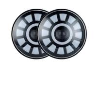 IUKMR Pour Suzuki Pour Samurai Pour Jimmy Pour Bandit 600 Phares Angel Eye À LED De 7 Pouces Feux De Jour Et Feux De Route Projecteur Principal Auto(B black 60w)