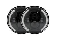 IUKMR Pour Suzuki Pour Samurai Pour Jimmy Pour Bandit 600 Phares Angel Eye À LED De 7 Pouces Feux De Jour Et Feux De Route Projecteur Principal Auto(40w black side halo)