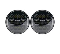 IUKMR Pour Suzuki Pour Samurai Pour Jimmy Pour Bandit 600 Phares Angel Eye À LED De 7 Pouces Feux De Jour Et Feux De Route Projecteur Principal Auto(A black 55w)