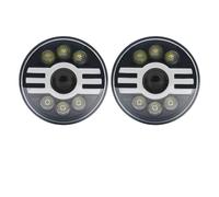 IUKMR Pour Suzuki Pour Samurai Pour Jimmy Pour Bandit 600 Phares Angel Eye À LED De 7 Pouces Feux De Jour Et Feux De Route Projecteur Principal Auto(A black 60w)
