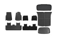 IUKMRT Coffre Voiture Tapis pour Tesla pour Modèle Y Standard 2025 2026 Tapis Sol TPE Et Tapis Coffre Doublure Chargement Tapis Dossier Siège Doublure Sol(9PCS RHD)