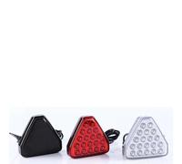 IUKMRT Ensemble Feu Arrière Flash F1 Triangle Style lumière voiture pilote arrêt feux de sécurité sportif arrière troisième feu Stop Auto feu arrière 12V Feu Arrière(Black surface)