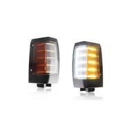 IUKMRT Feux Avants Auto pour Nissan D21 Pickup 1990-1997 Feu De Position Latéral d'angle Avant Clignotant avec LED Phare Principal(Amber Lens White)