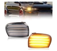 IUKMRT Feux Avants Auto pour Subaru pour Impreza pour WRX 1995-2001 Feu De Position Latéral d'angle Avant Feu De Stationnement Clignotant LED Phare Principal(Clear Lens Amber)
